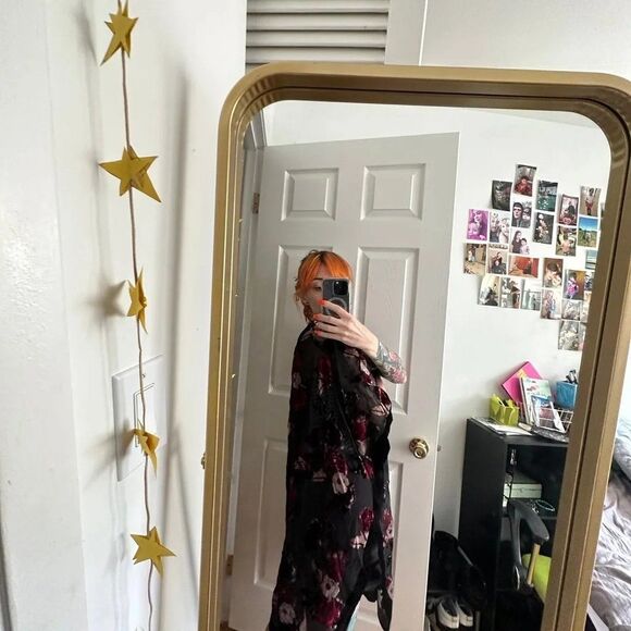 Torrid Burnout Velvet Kimono size XXL (1/2) VGUC - Picture 6 of 6